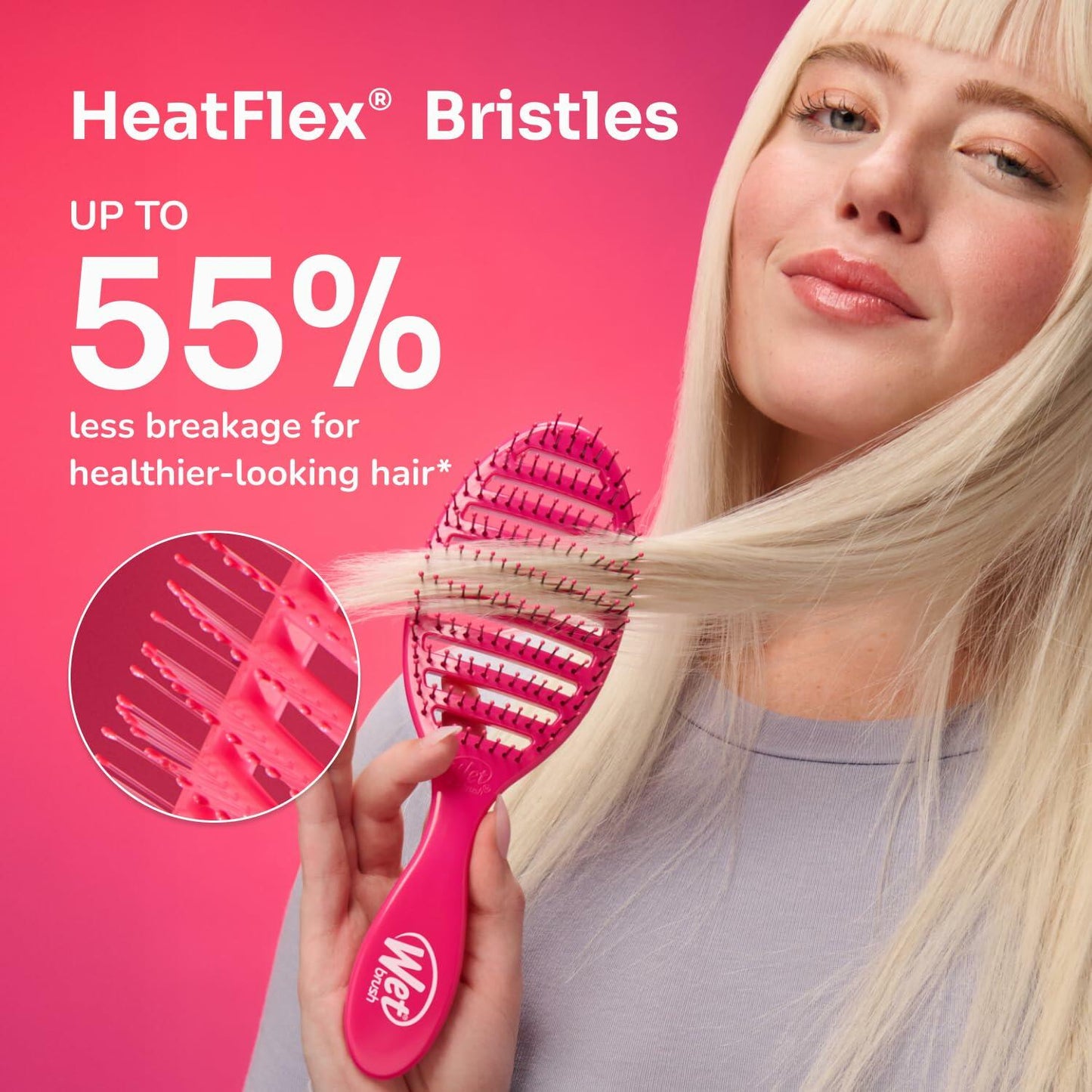 Wet Brush Speed Dry Hair Brush Black Frost Vented Soft HeatFlex Bristles