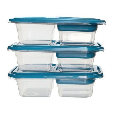 GoodCook EveryWare Bento Box 3ct Leakproof Microwave Safe Stackable