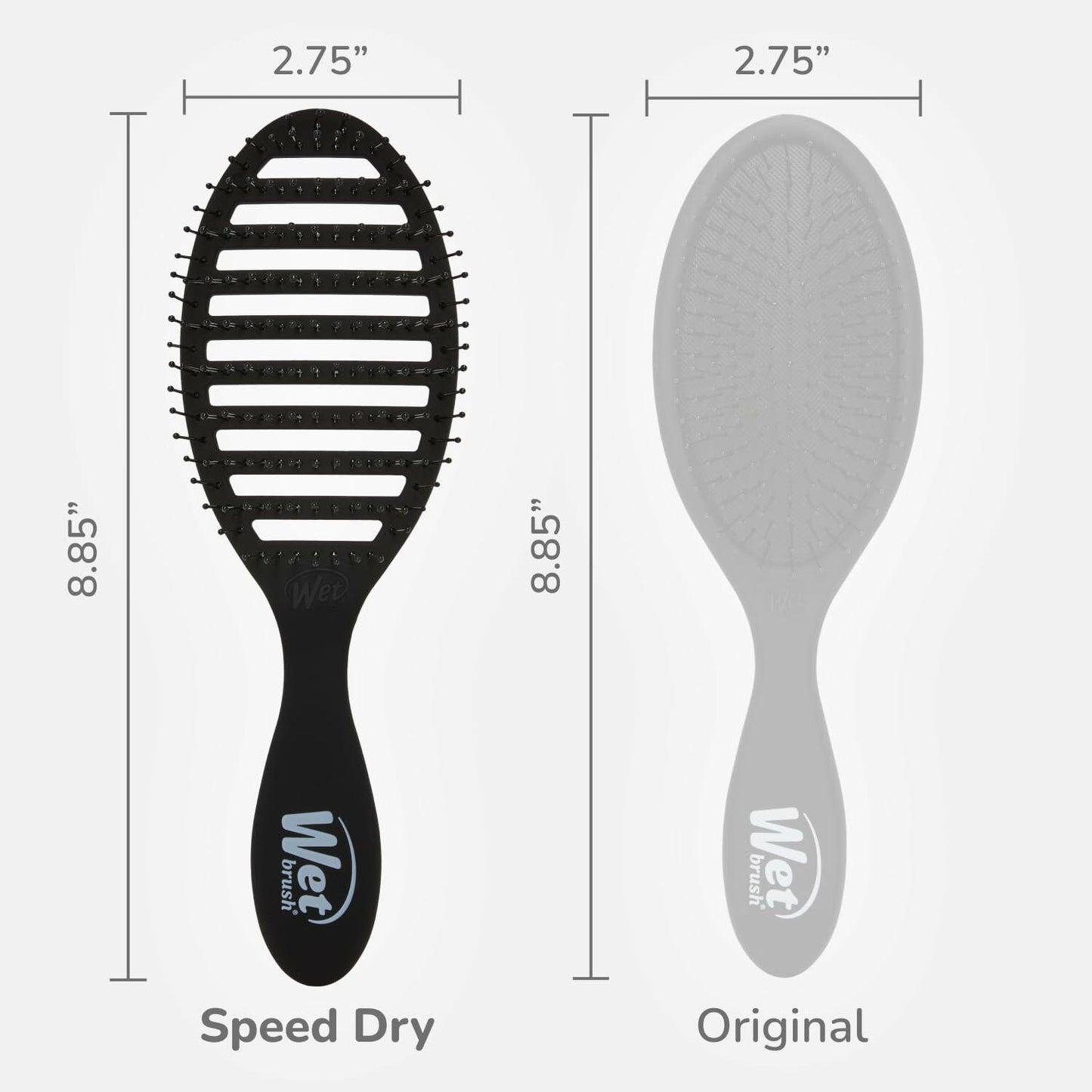 Wet Brush Speed Dry Hair Brush Black Frost Vented Soft HeatFlex Bristles