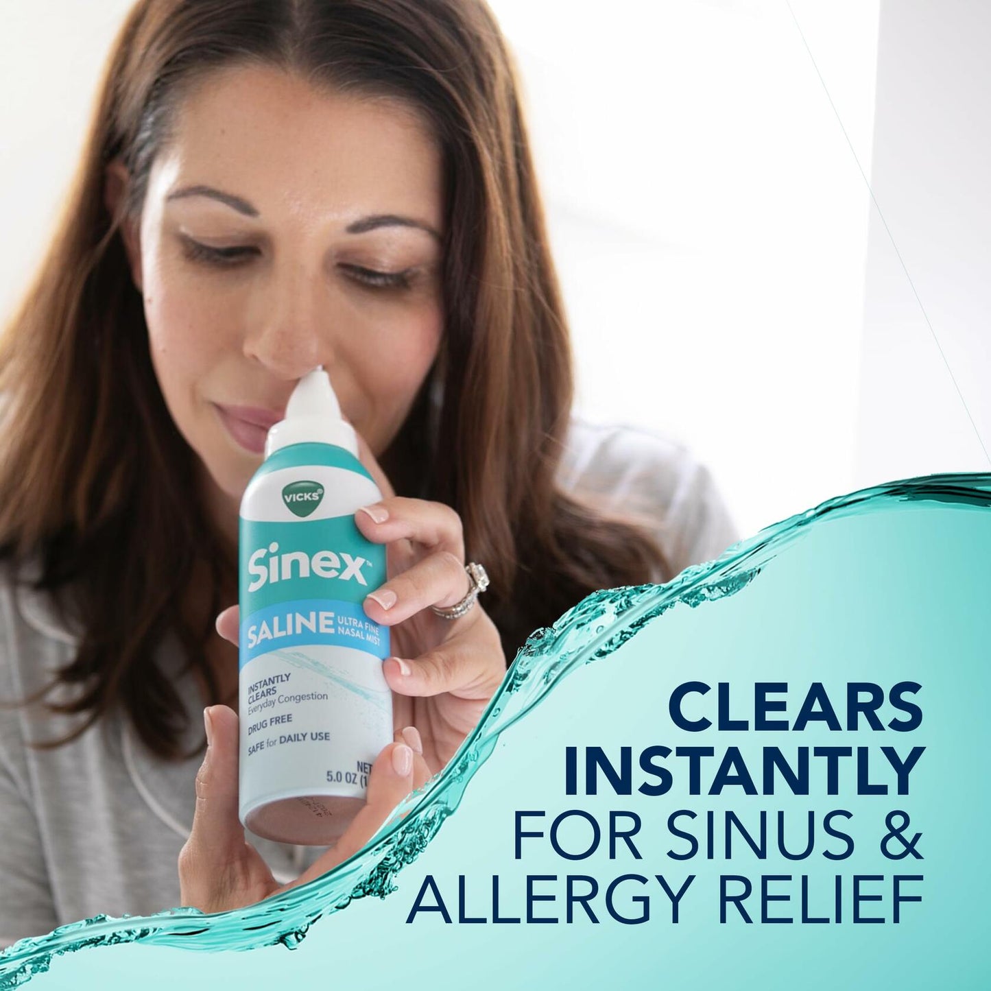 BestBy10/28 Vicks Sinex Saline Nasal Spray Drug Free Ultra Fine Mist 5oz