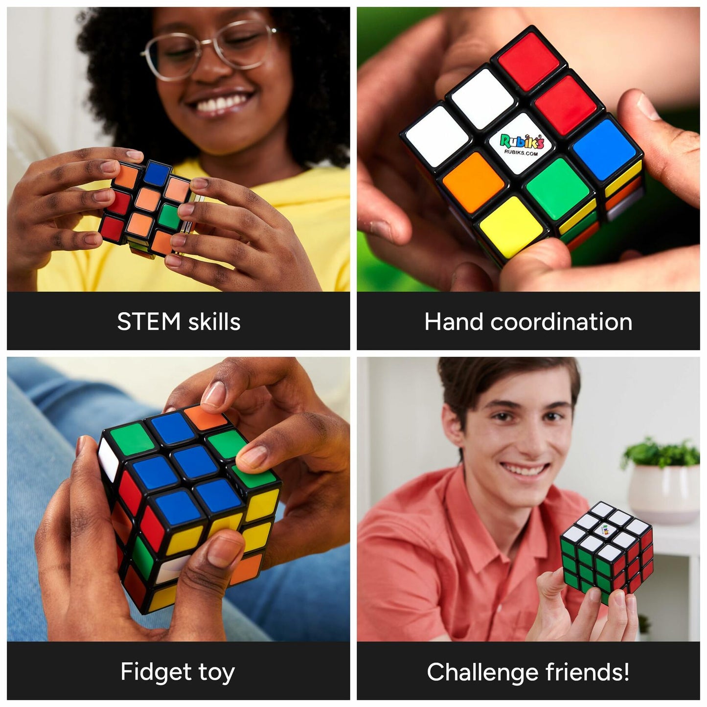 Rubik’s Cube Original 3x3 Color-Matching Puzzle Brain Teaser Toy Multicolor