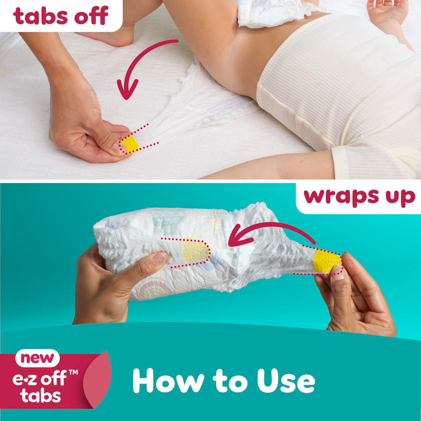 Pampers Swaddlers 360° Diapers White Leakproof Comfy Dry 17 Count Size 5