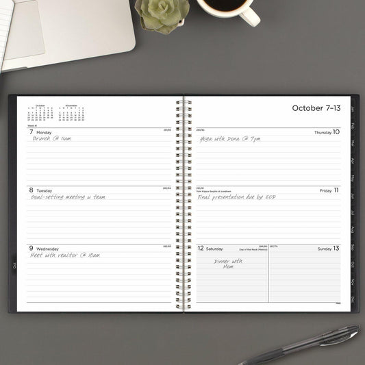 Mead 2025 Weekly Monthly Planner 15-Month Large 8.5x11 Black