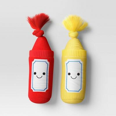 Americana Ketchup Mustard Dog Plush Set 2pcs Sun Squad™