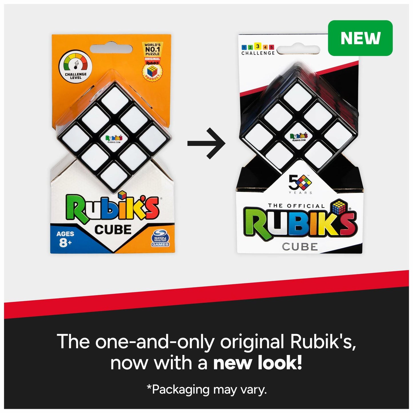 Rubik’s Cube Original 3x3 Color-Matching Puzzle Brain Teaser Toy Multicolor