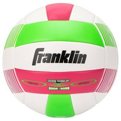 Franklin Sports Super Soft Spike Volleyball Lime/Pink Regulation Size PVC