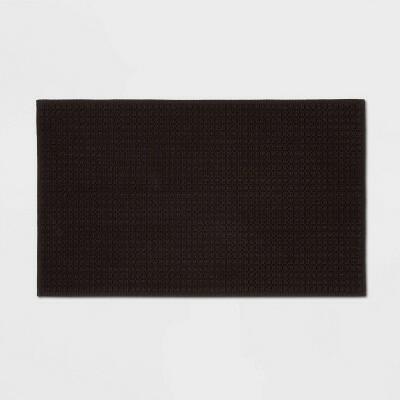 Threshold™ Antimicrobial Cotton Jacquard Bath Rug 20x34 Black
