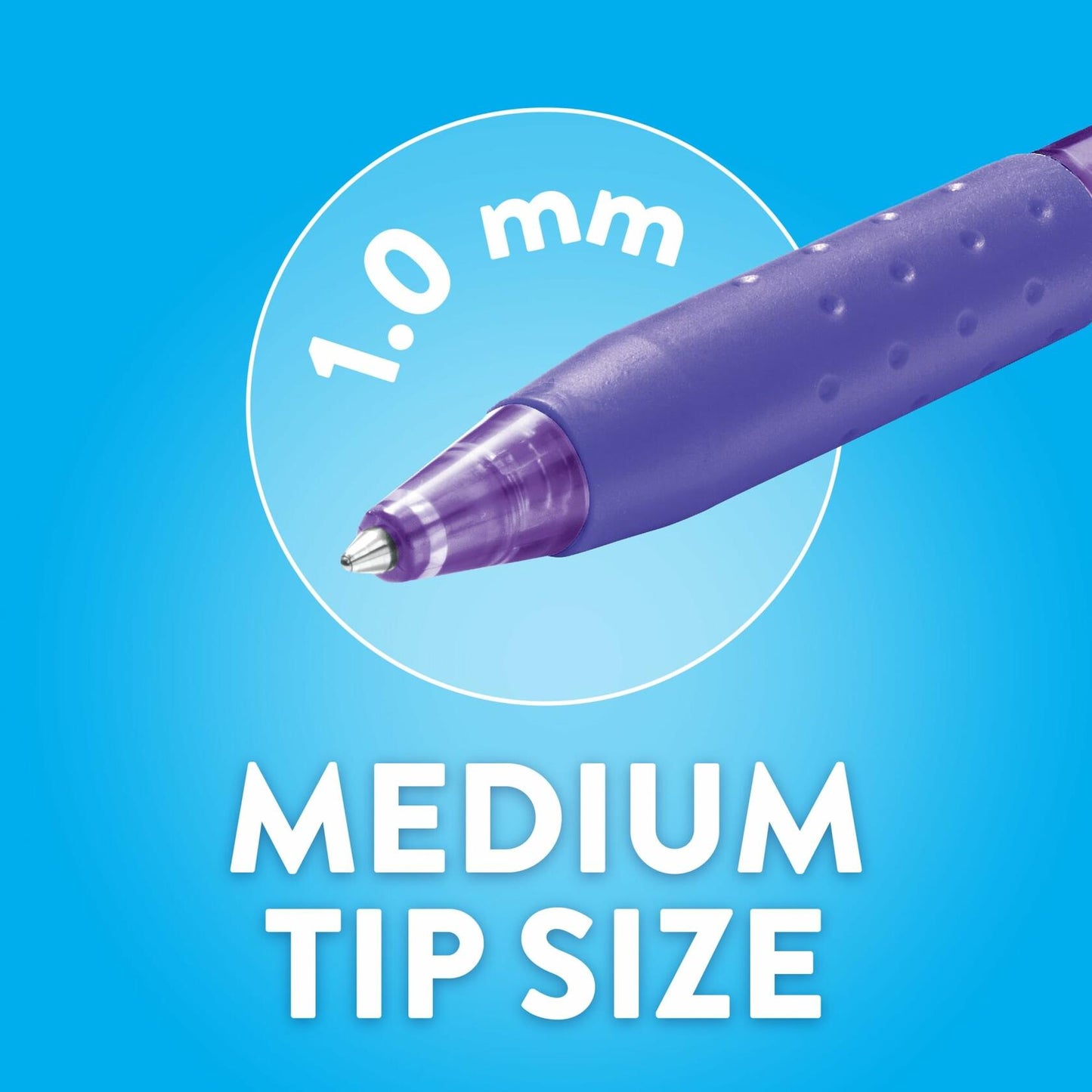 Paper Mate 300RT Effortless Glide Ballpoint Pens Medium 1.0mm Black Ink 8 Count