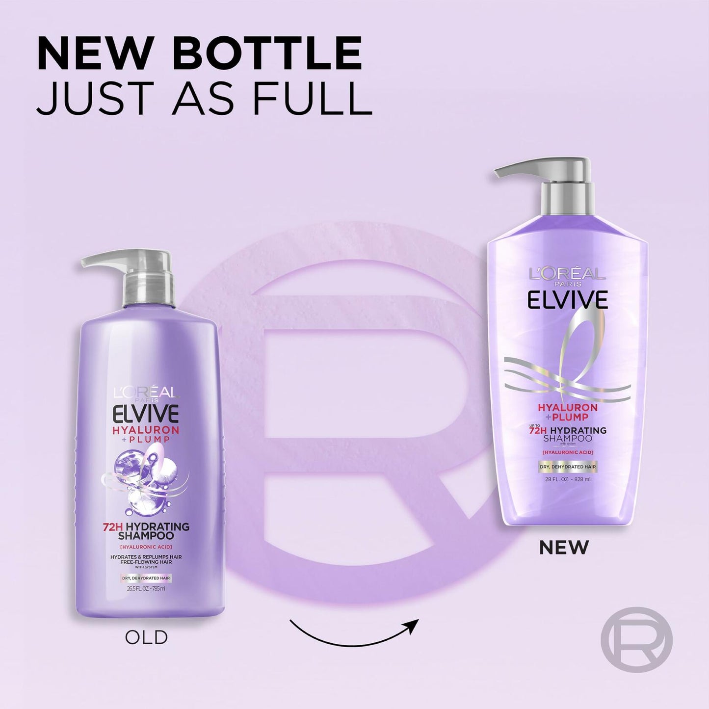 L'Oreal Paris Elvive Hyaluron Plump Hydrating Shampoo Paraben-Free 26.5 Fl Oz