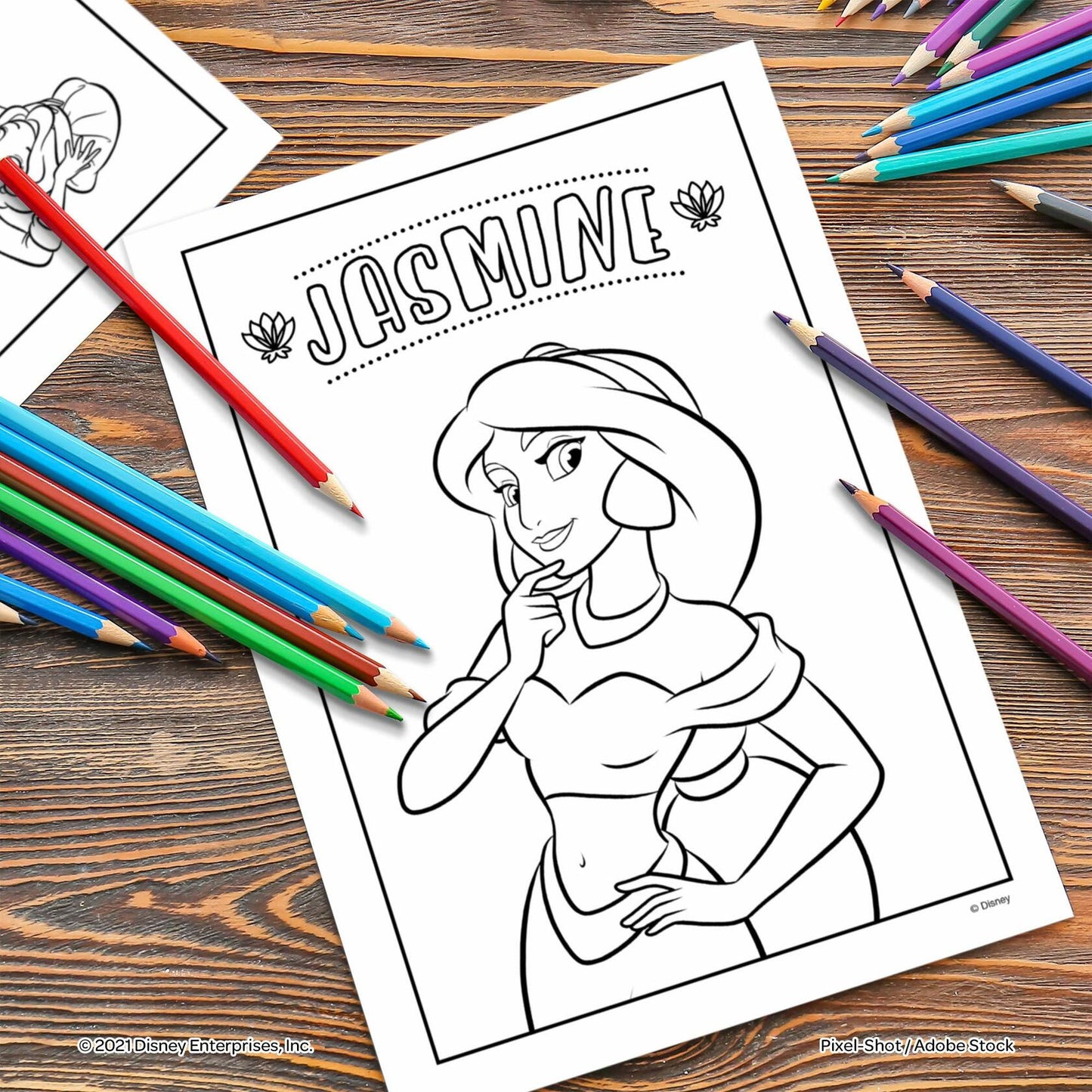 Disney Princess Ariel 32-Page Color by Number Activity Book with 8 Crayons