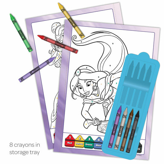 Disney Princess Ariel 32-Page Color by Number Activity Book with 8 Crayons