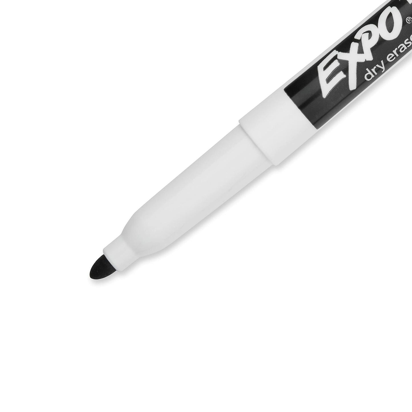 EXPO Dry Erase Markers Black Fine Tip Low Odor Ink 4 Count