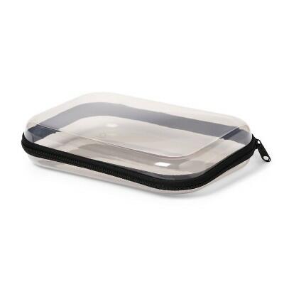 up&up Hard Sided Zipper Pencil Case Gray 6.25x8.75x2 inches