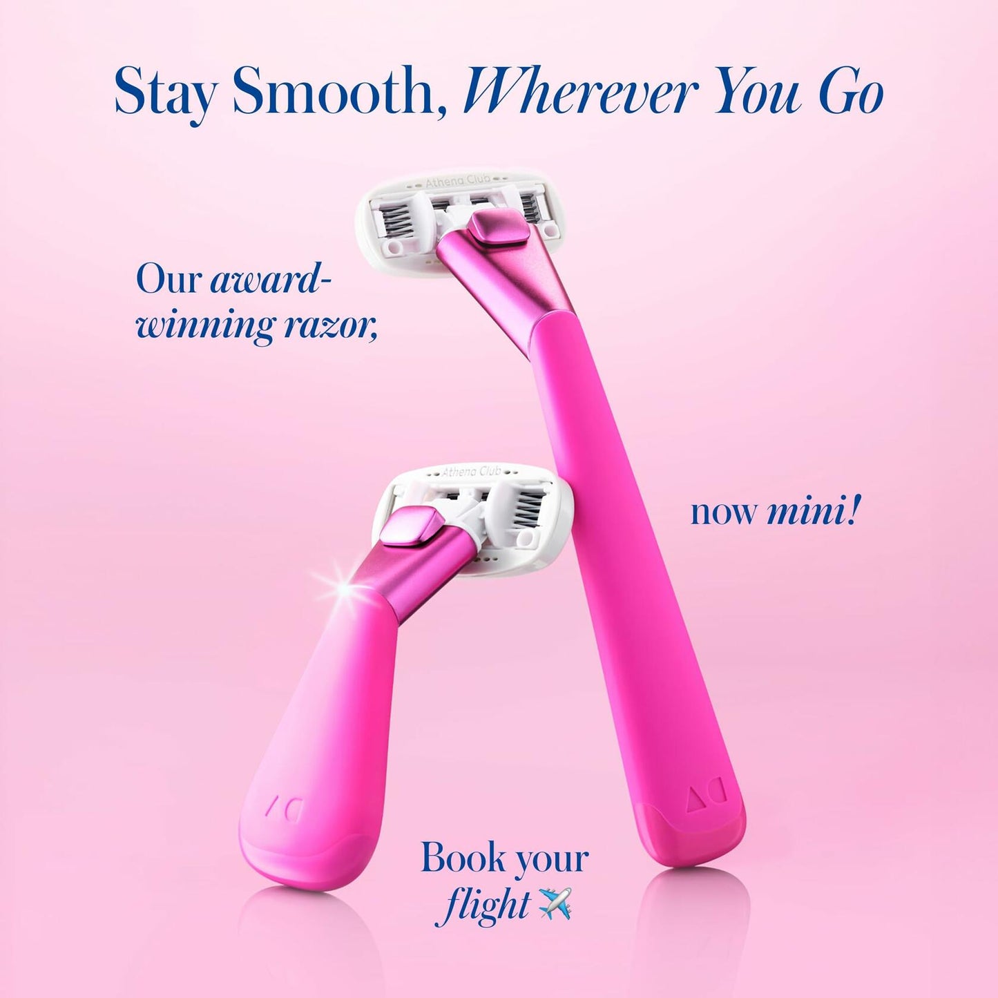 Athena Club Women's Mini Travel Razor Trial Size Super Pink 5-Blade