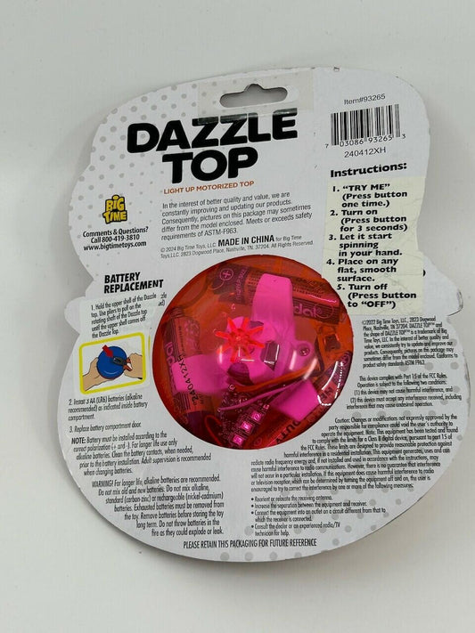 Toyplant Dazzle Light Up Motorized Toy Top Vintage Collectible