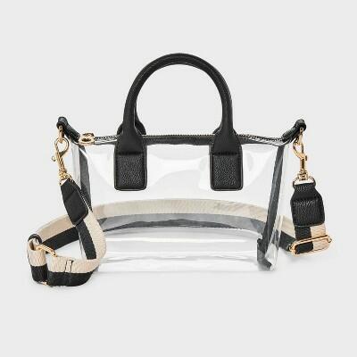 Universal Thread Foundational Mini Tote Handbag Black/Clear TPU Double Handle