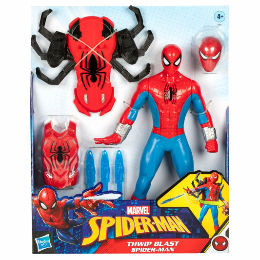 Marvel Spider-Man Thwip Blast Action Figure Red Plastic 11-Inch
