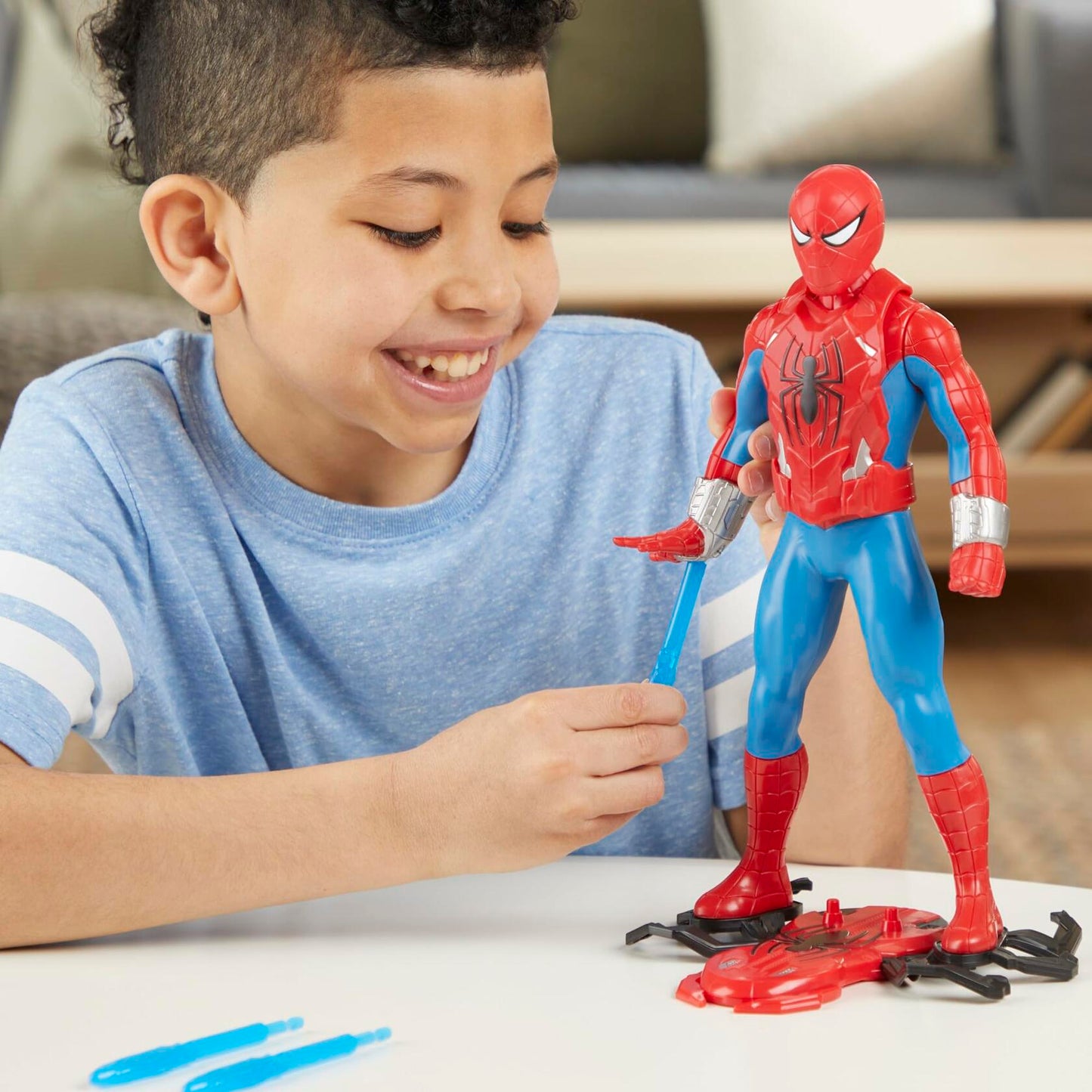 Marvel Spider-Man Thwip Blast Action Figure Red Plastic 11-Inch