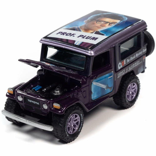 Johnny Lightning 1/64 1980 Toyota Land Cruiser CLUE Purple Diecast Car