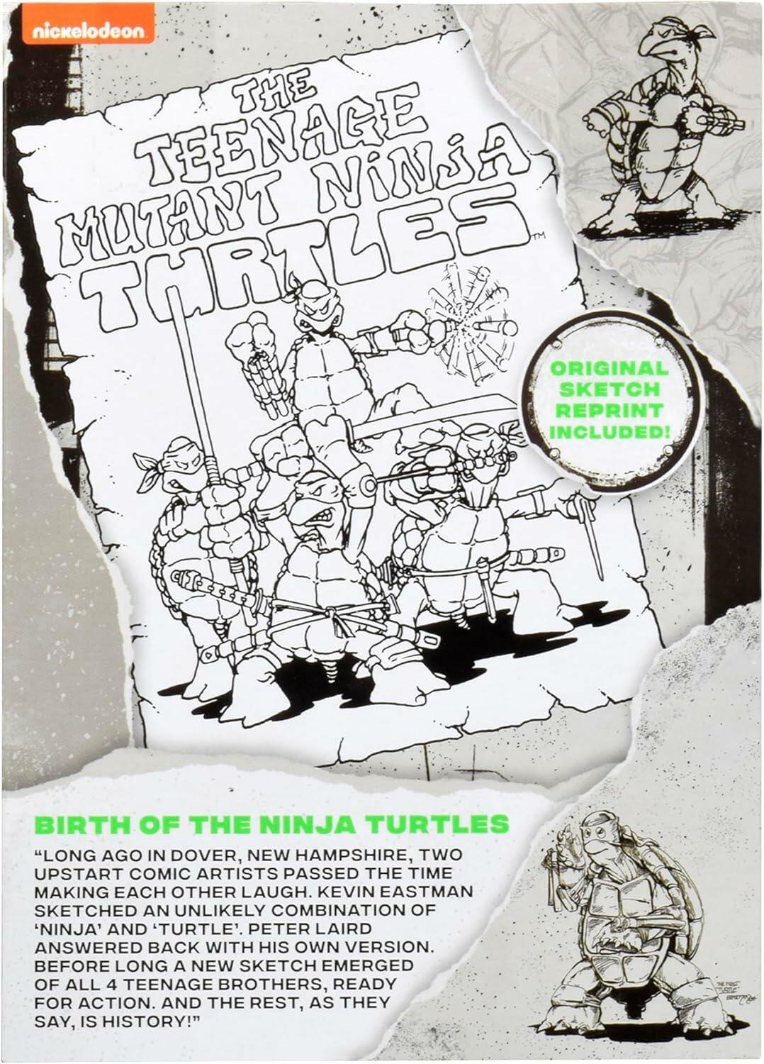 TMNT Raphael Classic Sketch Turtle Figure Green Plastic Cartoon 4"