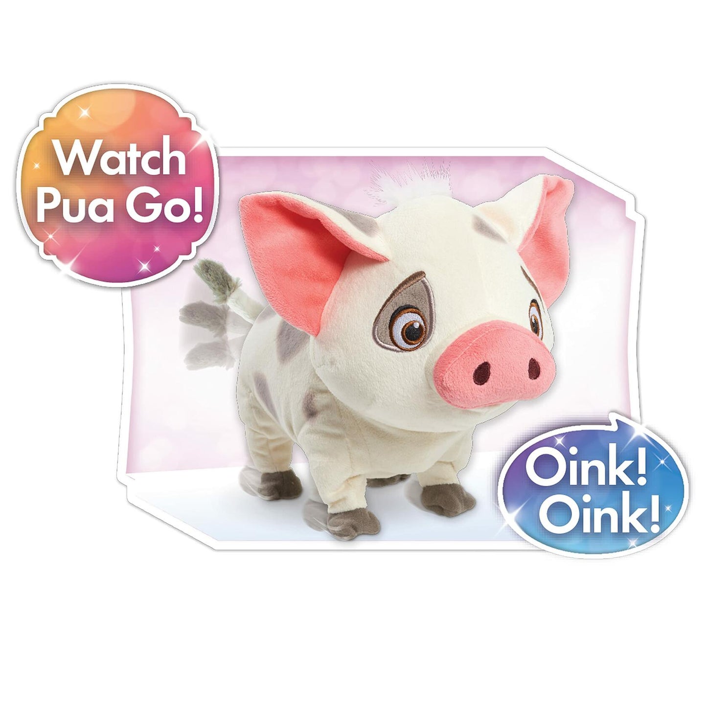 Just Play Disney Princess Moana Pua Plush Toy Sounds Movement Pink