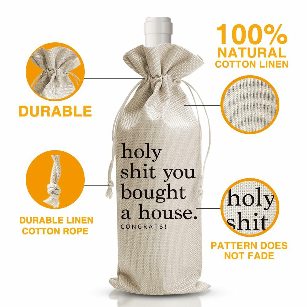 DOI-LANEE Wine Bags Housewarming Gift Homeowner Realtor Party Decorations