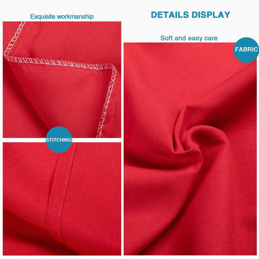 FLXXIE Microfiber Pillow Cases Queen Size Set of 2 Soft 20x30 Red