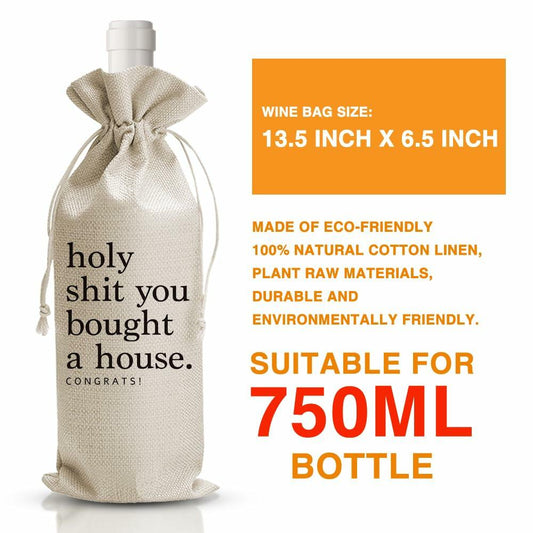 DOI-LANEE Wine Bags Housewarming Gift Homeowner Realtor Party Decorations