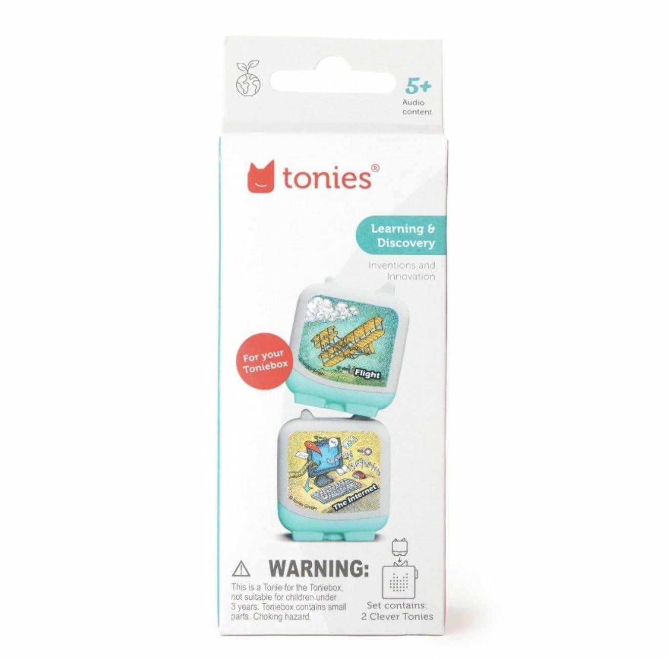 Tonies Inventions Flight & Internet Clever 2 Pack Audio Learning Kids