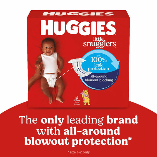 Huggies Little Snugglers Baby Diapers White 32 Count Size 1 (8-14 lbs)