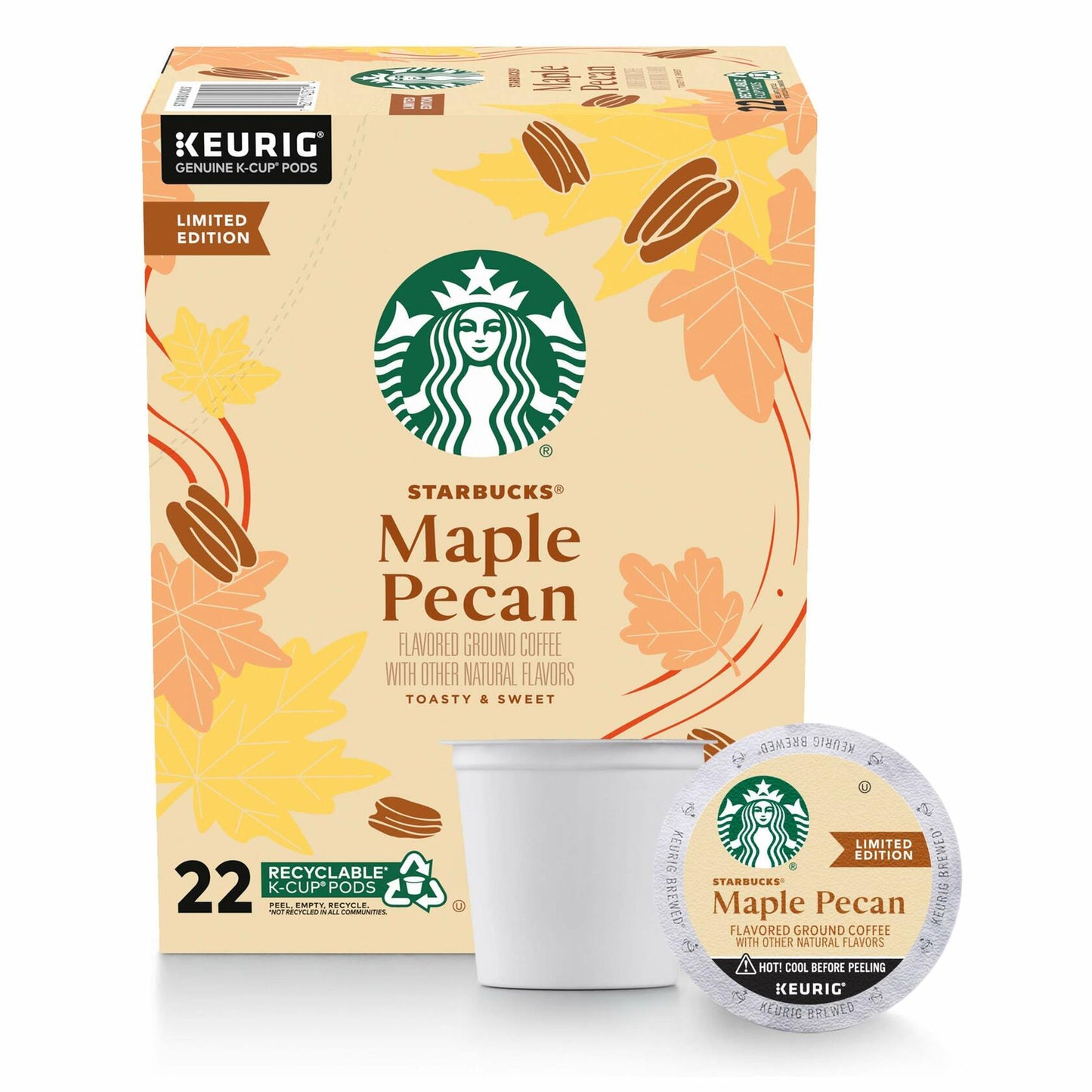 Starbucks Coffee K-Cup Pods Maple Pecan 22 Count