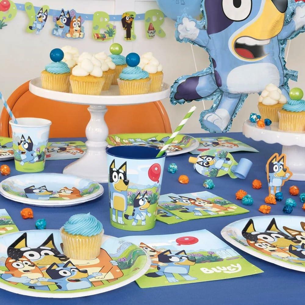 Unique Bluey Party Napkins 6.5 Inch 16 Count Multicolor Paper