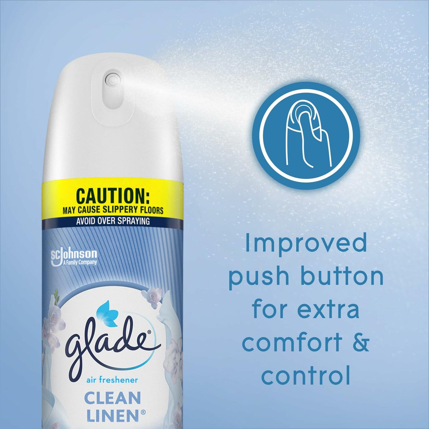 Glade Air Freshener Odor Fighting Room Spray Clean Linen 8.3 Oz 2 Pack