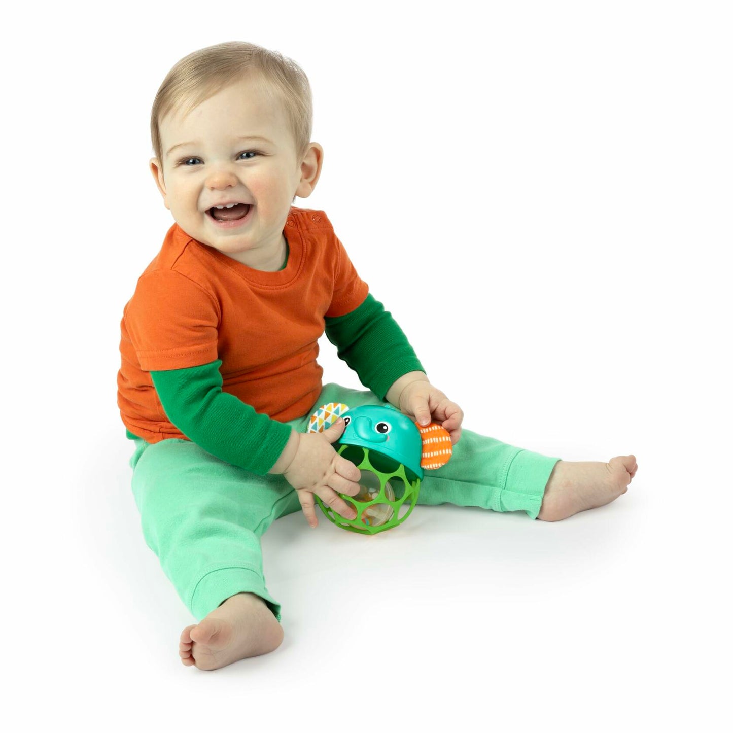 Bright Starts Giggle & Glow Musical Light-Up Elephant Rattle Easy-Grasp Newborn+