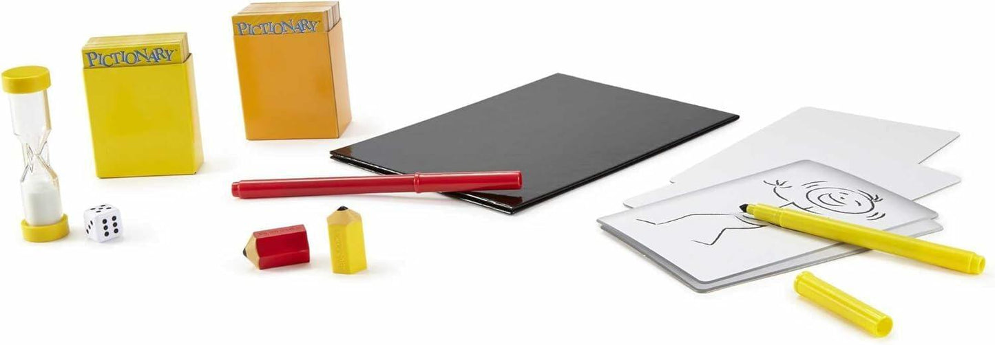 Mattel Pictionary DKD47 Board Game with Markers & Erasable Boards