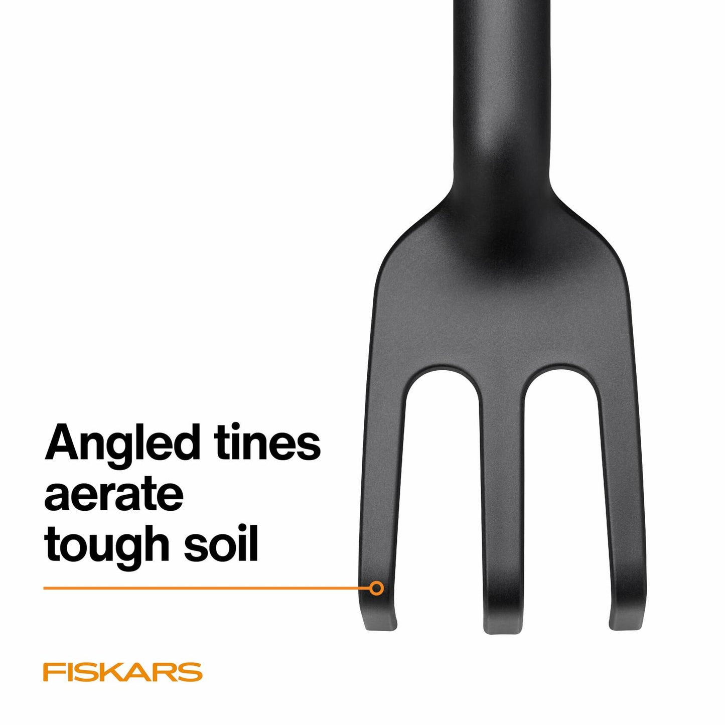 Fiskars Eco Cultivator Wide Angled Tines Ergonomic Handle Black