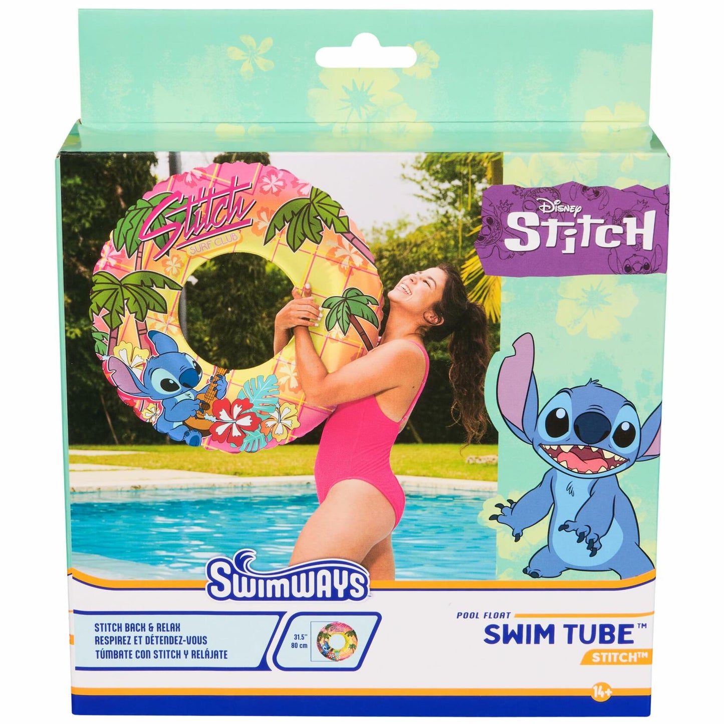 Swimways Stitch Swim Tube Pool Float Inflatable Disney Kids Pool Toy