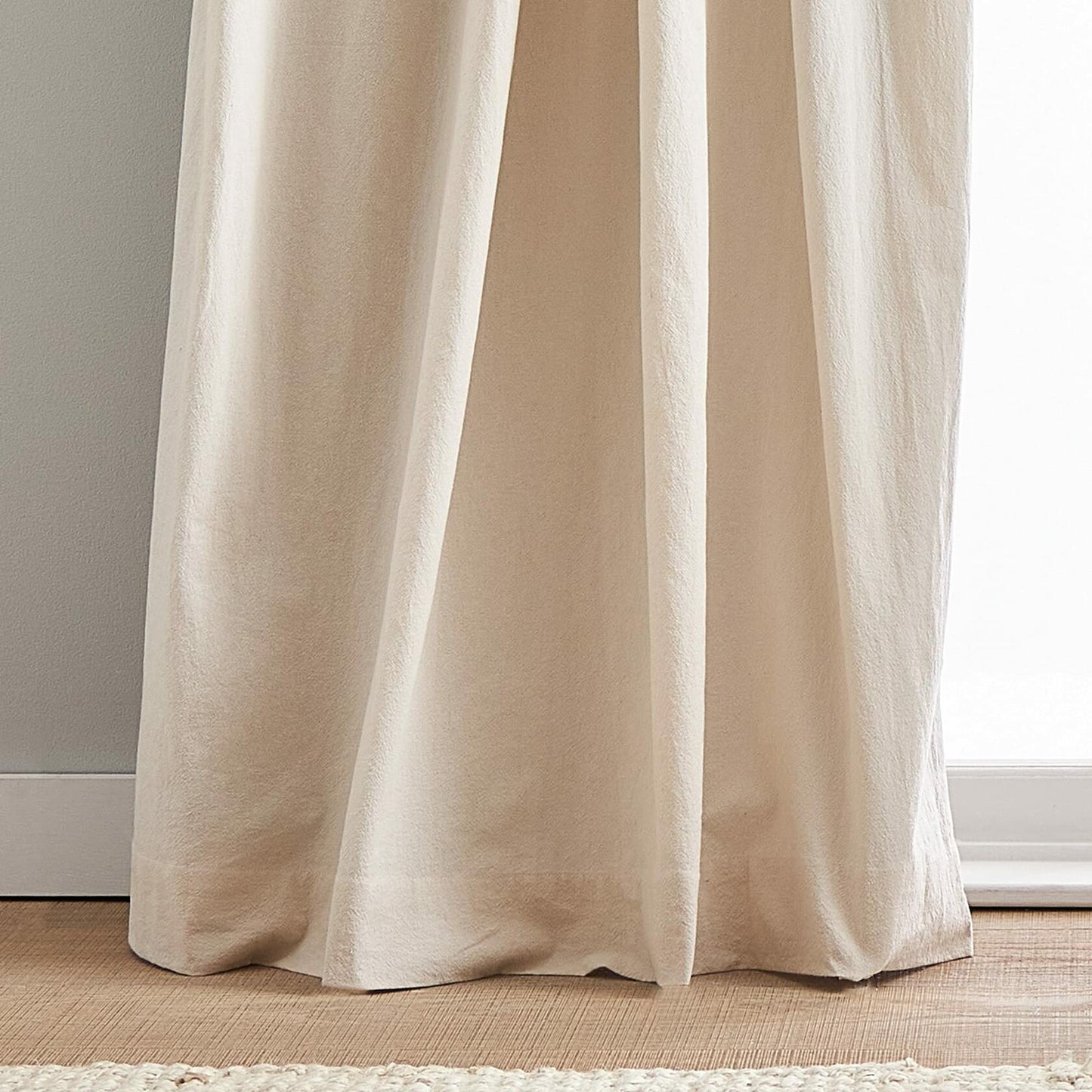 Peri Home Sanctuary Back Tab Room Darkening Curtain Panel Pair 95" Linen