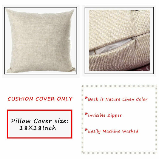 Tlovudori Vintage Halloween Pillow Cover Crow Pumpkin Cotton Linen 18x18