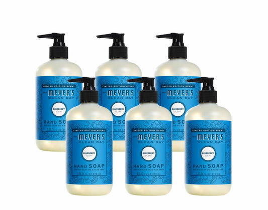 Mrs. MEYER'S CLEAN DAY Liquid Hand Soap Blueberry 12.5oz Pack of 6
