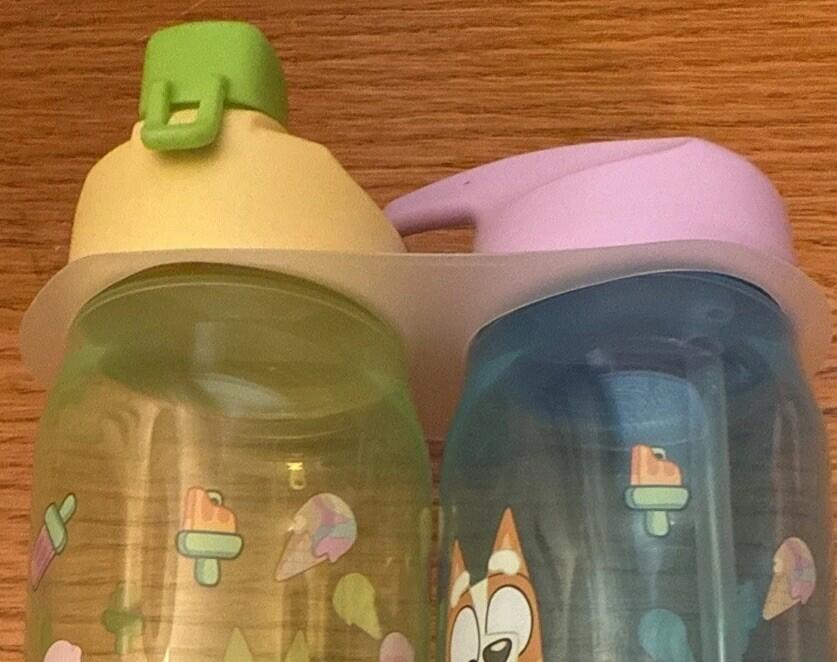 Zak Designs Bluey Water Bottle 16oz Set of 2 Multicolor BPA-Free Plastic