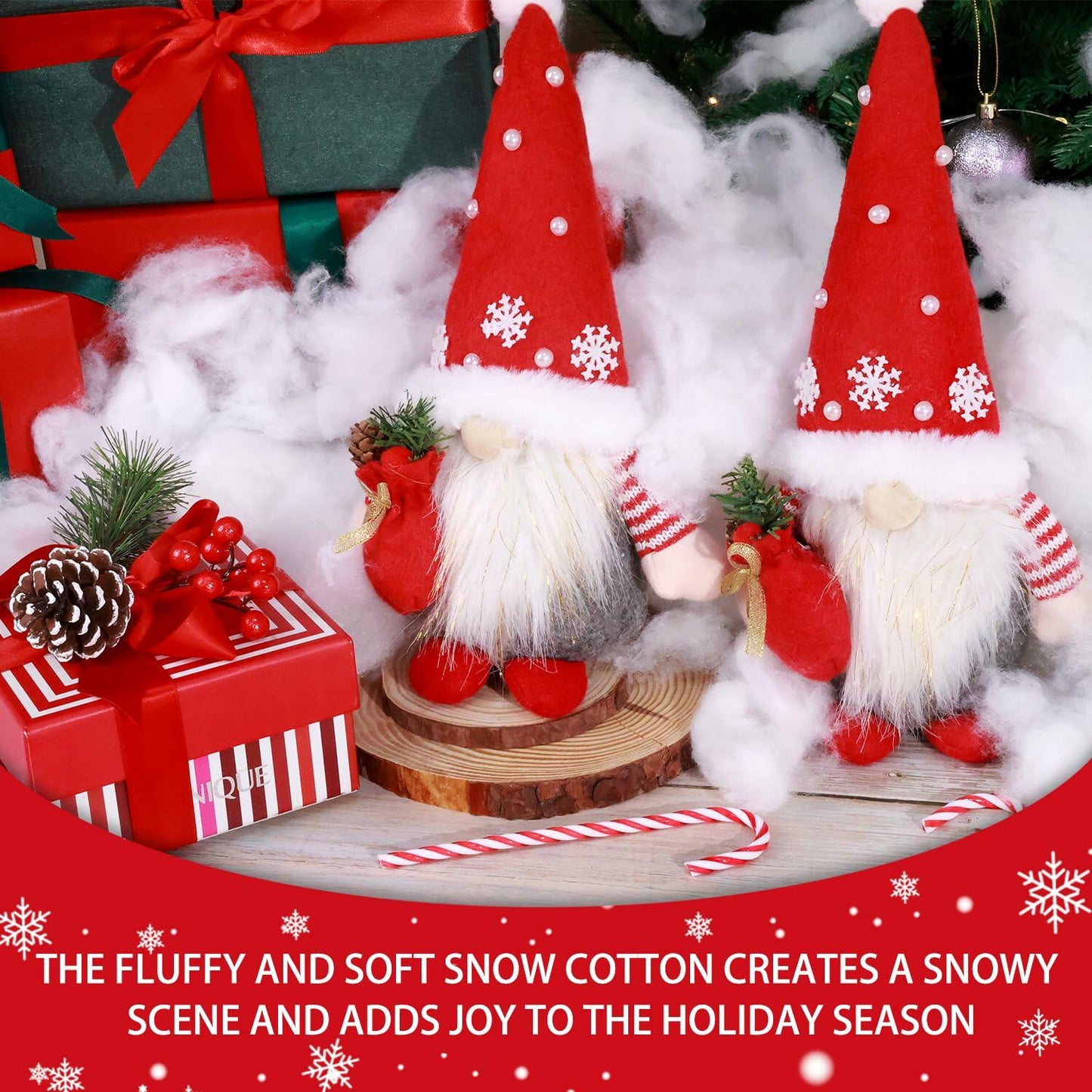 EIMMBD Christmas Cotton Snow Decor 12.4oz White Fluffy Artificial Snow