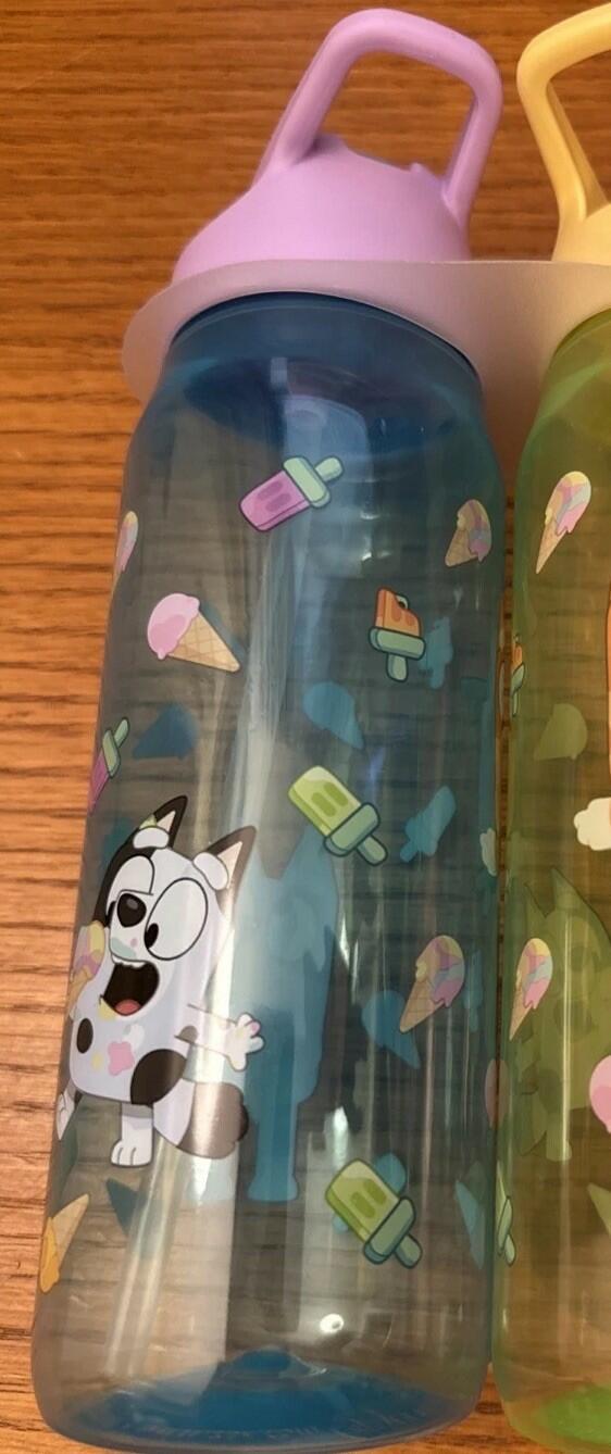 Zak Designs Bluey Water Bottle 16oz Set of 2 Multicolor BPA-Free Plastic