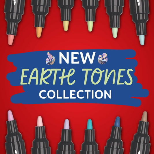 Sharpie Creative Markers Water-Based Bullet Tip Earth Tones Glowing Tropics 5ct