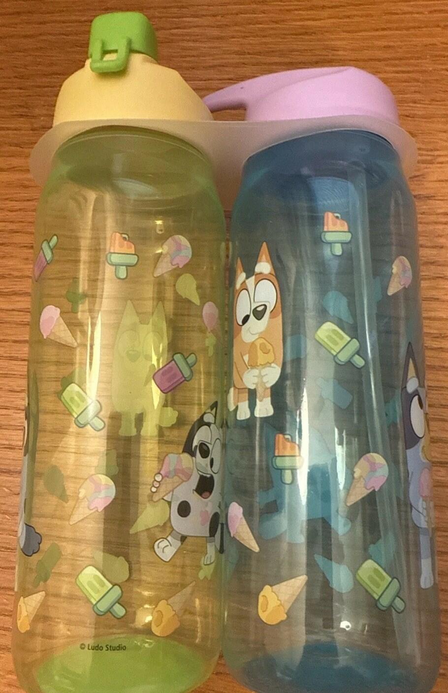 Zak Designs Bluey Water Bottle 16oz Set of 2 Multicolor BPA-Free Plastic
