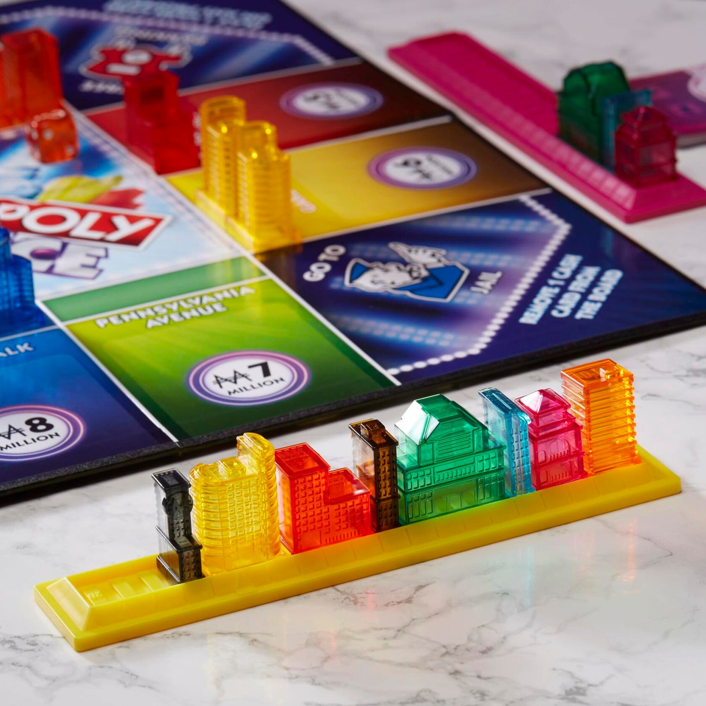 Hasbro Monopoly Chance Board Game Fast-Paced Family Party Ages 8+ 2-4 Players