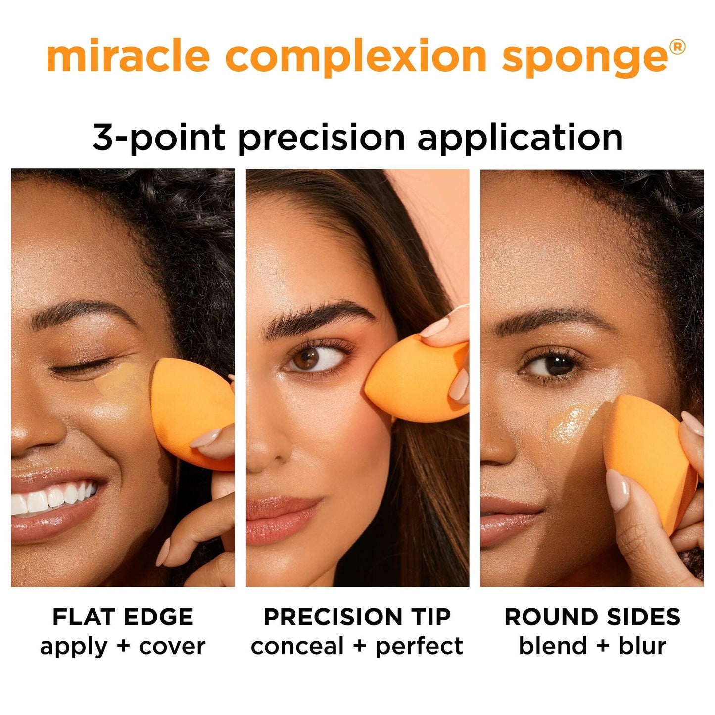 Real Techniques Miracle Complexion Beauty Sponge, 2 Count, Latex Free