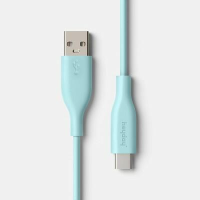 Heyday™ 6' USB-C to USB-C Silicone Cable Spring Teal Blue Charger