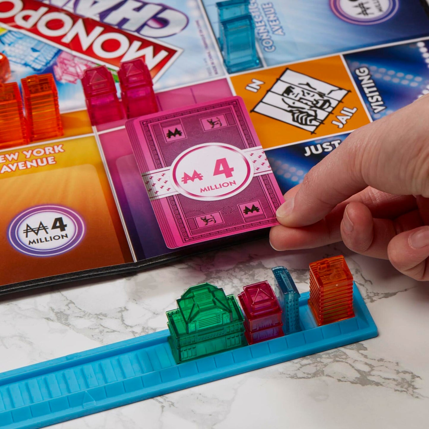 Hasbro Monopoly Chance Board Game Fast-Paced Family Party Ages 8+ 2-4 Players