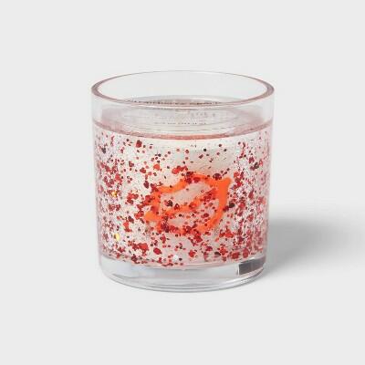 Room Essentials LED Gel Light Up Lip Candle Strawberry Shortcake 2.5oz White/Red